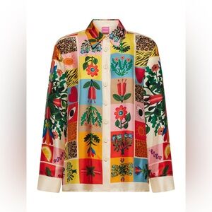 Franco Ferrari Smal Mexico print blouse top